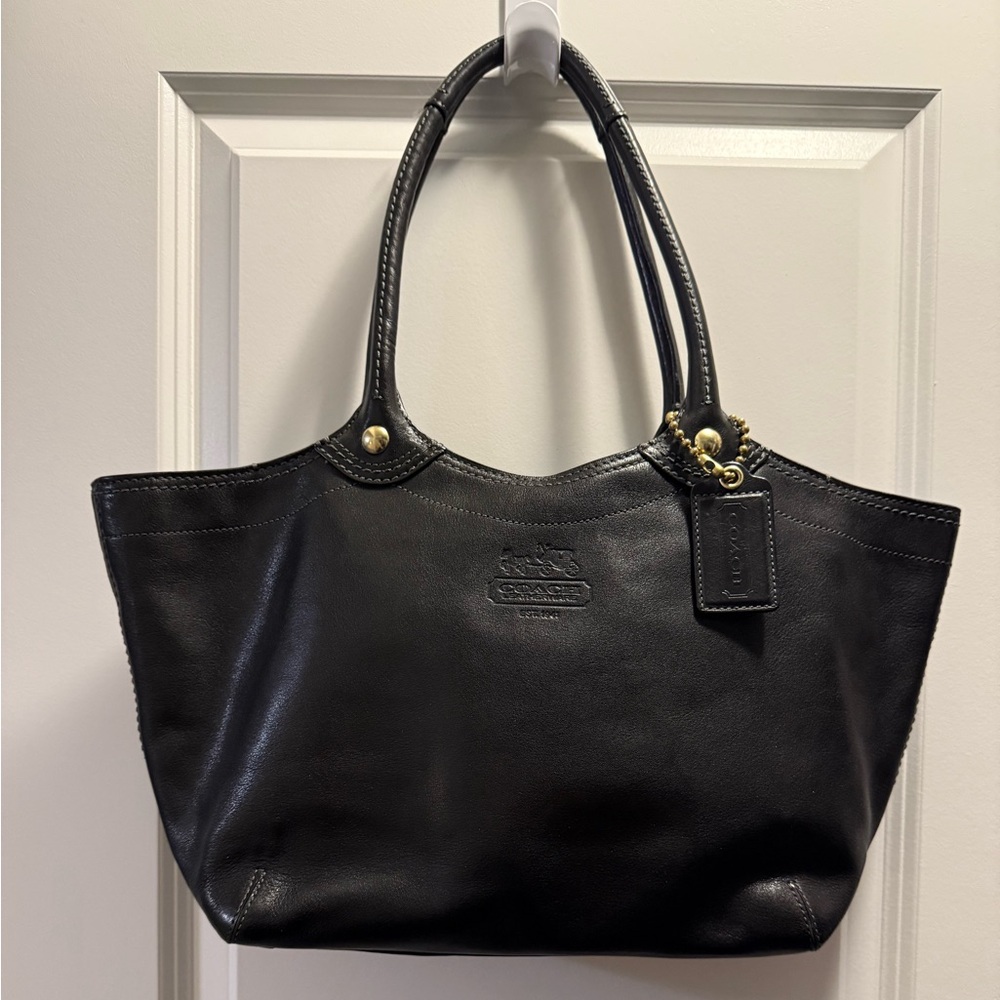 Coach Bleecker Leather Tote - Black